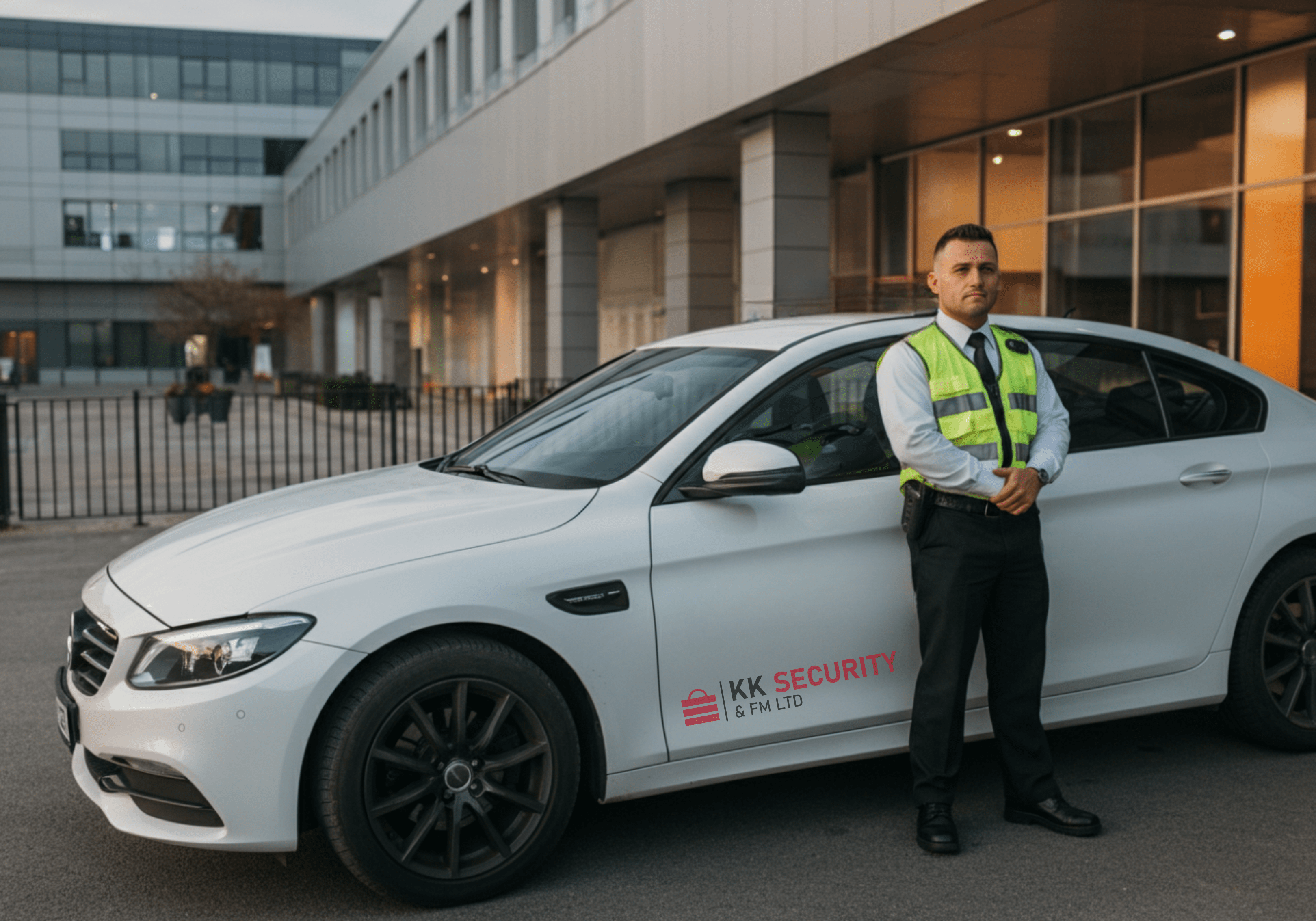 Car having KK Security printed-min
